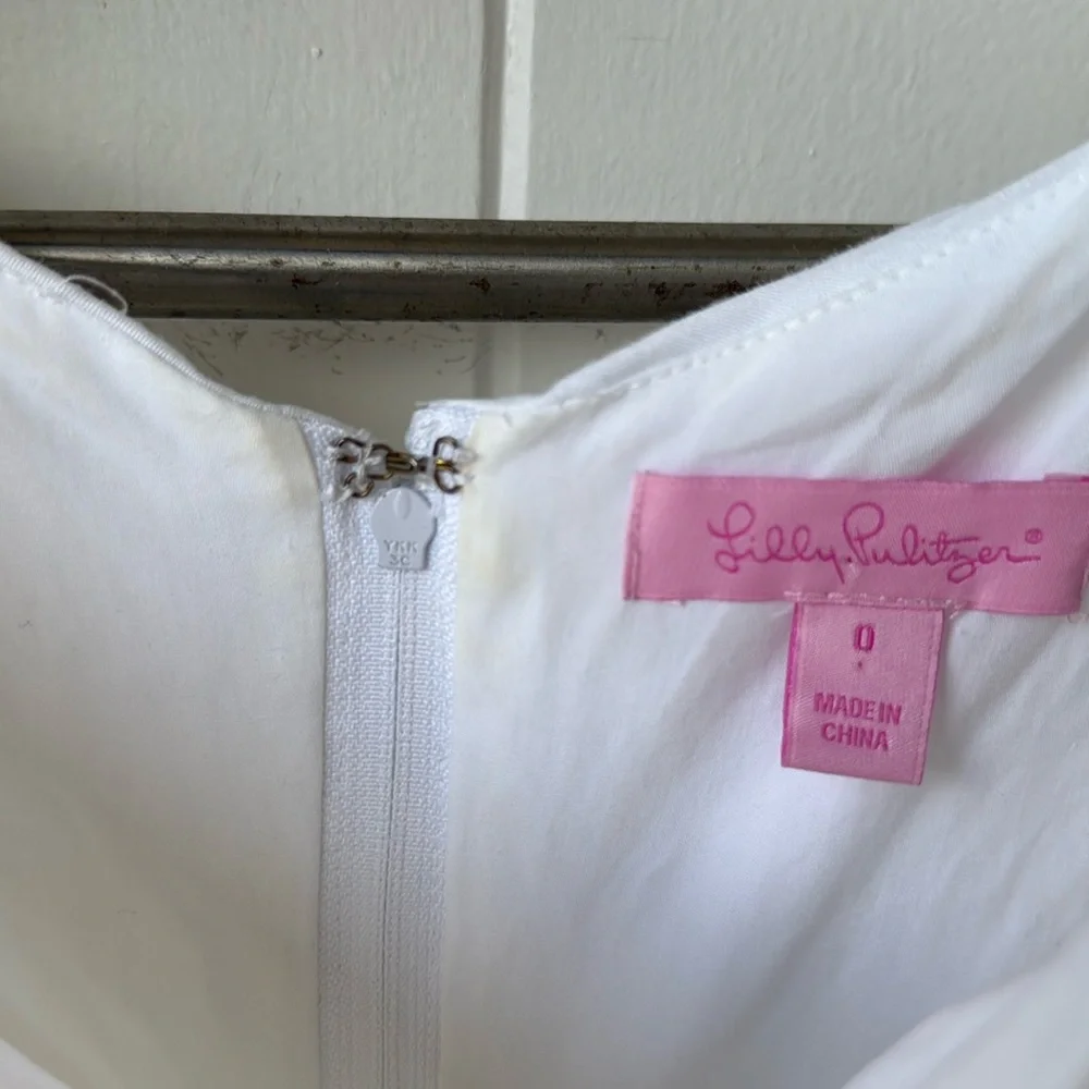 Lilly Pulitzer For the Love of Lace Bree White Sleeveless Dress 0 - Picture 6 of 8
